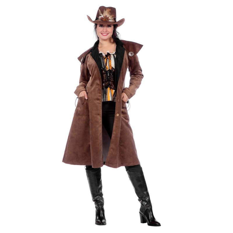 Brown western style ladies coat 36