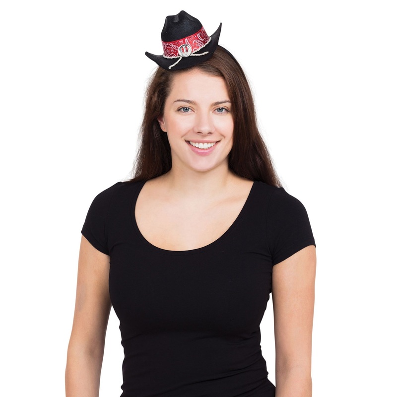 Cheeky mini cowboy hat black-red