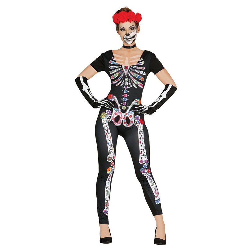 Colorful skeleton Lady Diana jumpsuit 38-40
