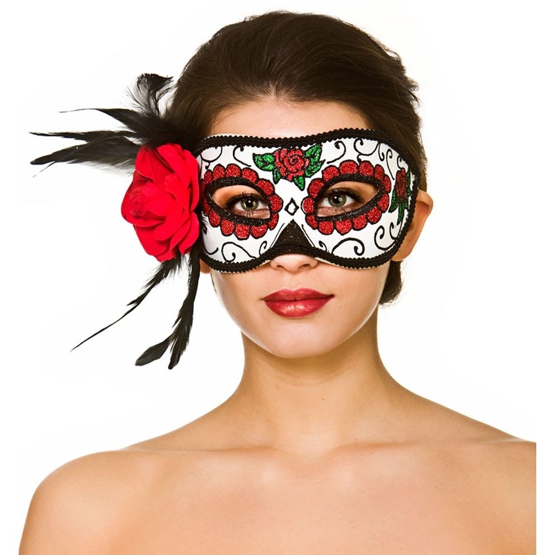 Day of the Dead Rose Eye Mask