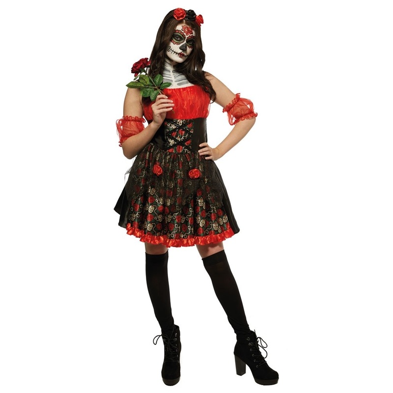 Day of the Dead Roses dress for women S
