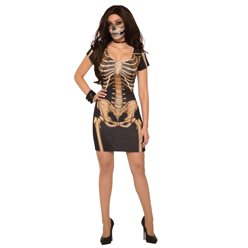 Dia De Muertos skeleton print women's dress