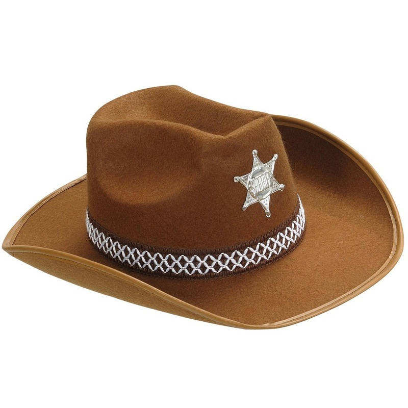Larry cowboy hat with sheriff star