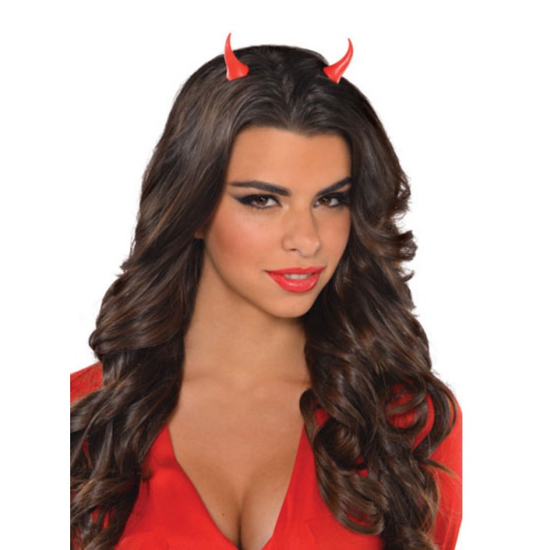 Mini devil horns with hair clips