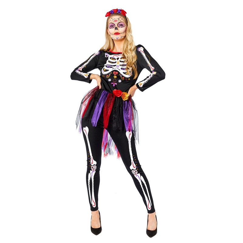 Miss Day of the Dead ladies costume S