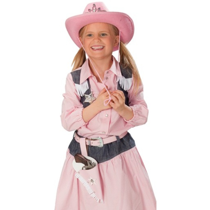 Pink cowgirl belt for kids