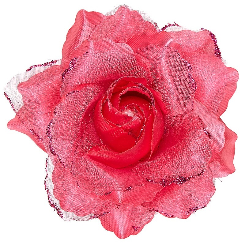Rose Hair Clip Pink