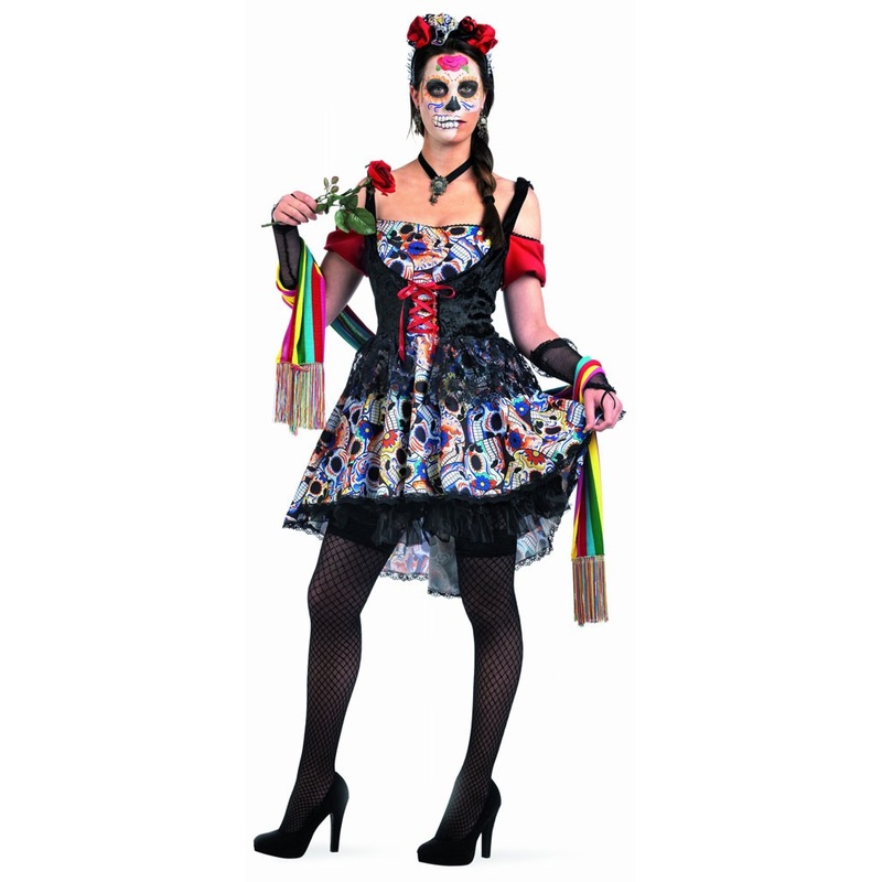 Unusual Dia De Muertos ladies costume S