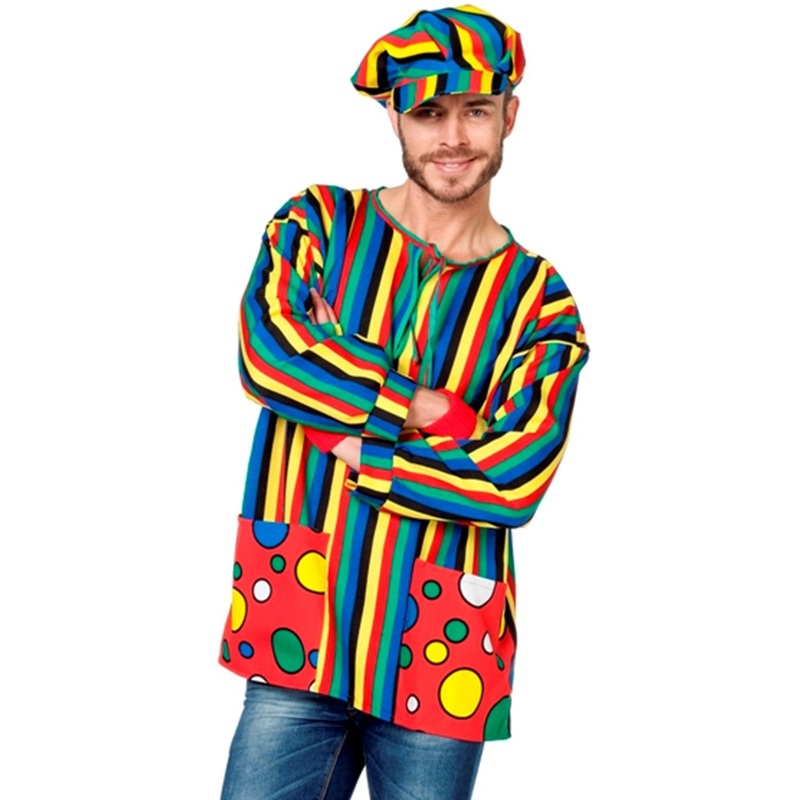 Beppo the clown Colorful smock shirt M