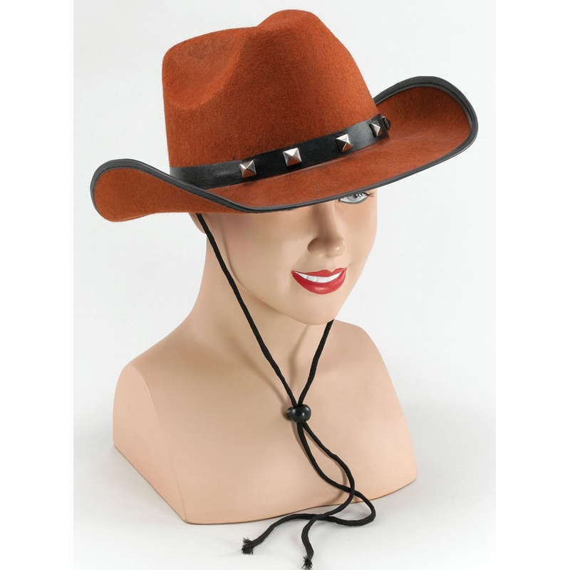 Brown cowboy hat with rivets