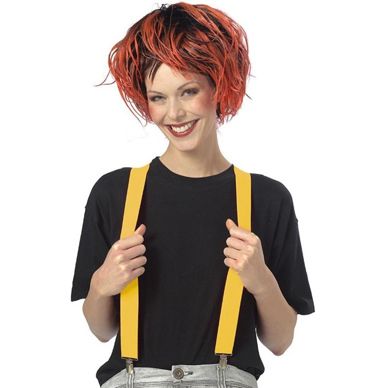 Classic suspenders in sun yellow