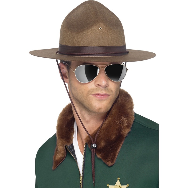 Cowboy sheriff hat brown men