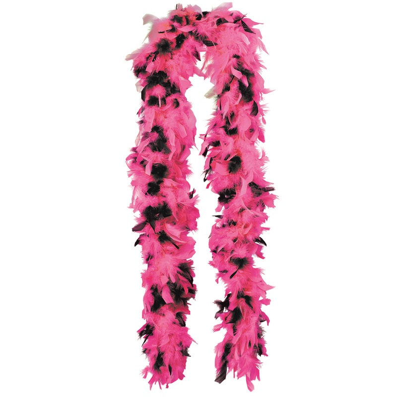 Feather boa Naughty Girl pink-black