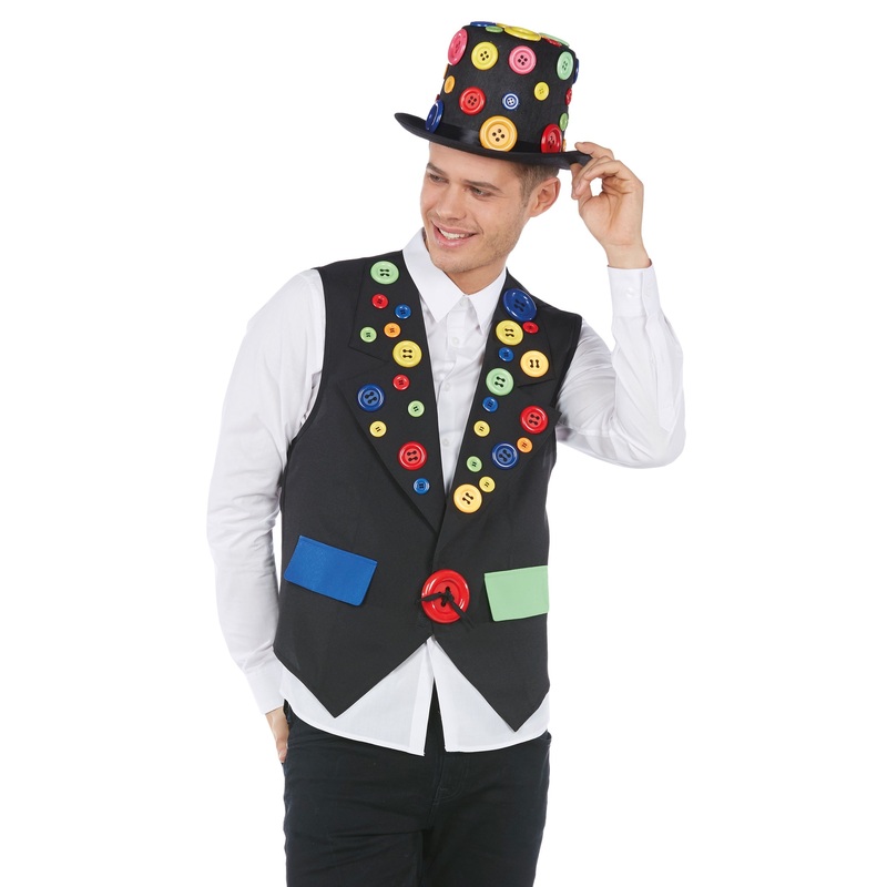 Funny button vest for men 48