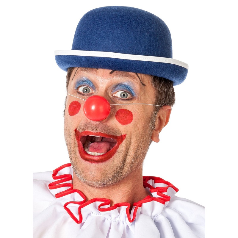 Funny clowns bowler hat blue