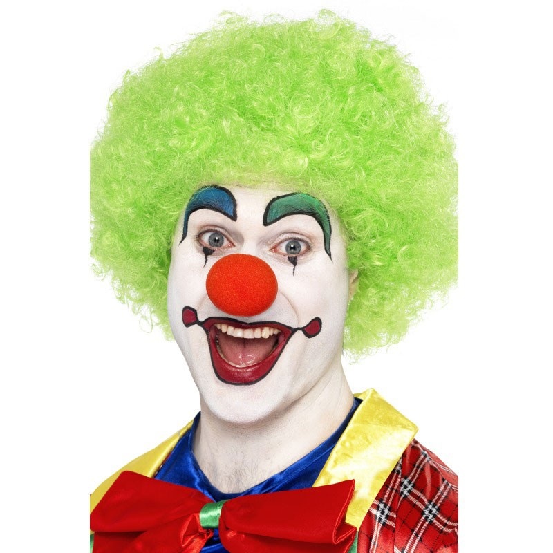 Happy clown wig green