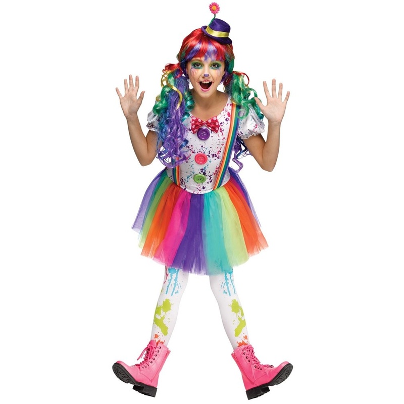 Painted clown child costume