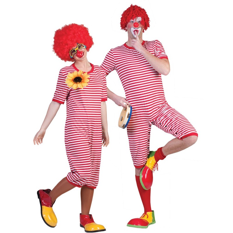 Red striped clown overall Gino S