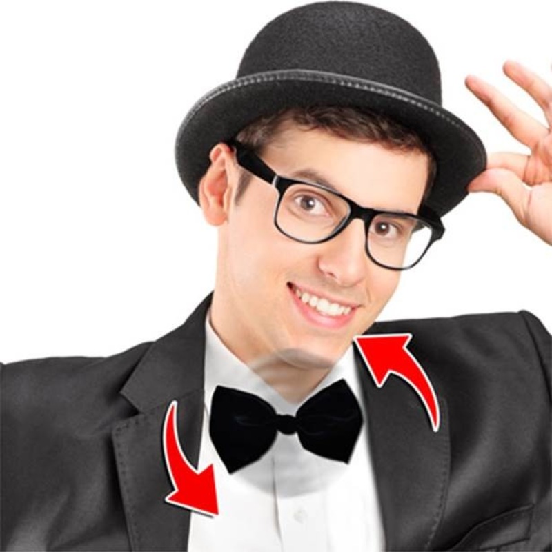 Rotating satin bow tie 11 x 5cm