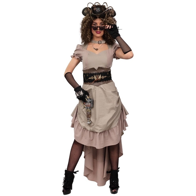 Ruched steampunk dress Lady Amber 34-36