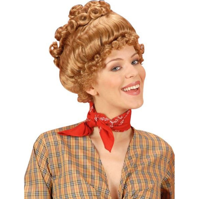 Saloon ladies wig brown