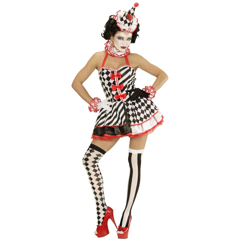 Sexy happy clown ladies costume S