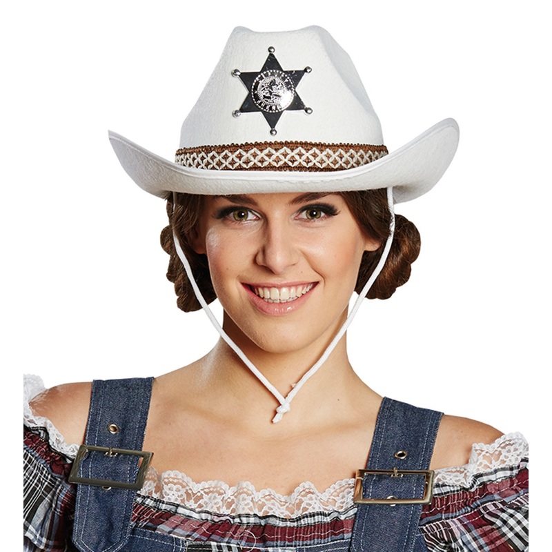 White Wild West sheriff hat