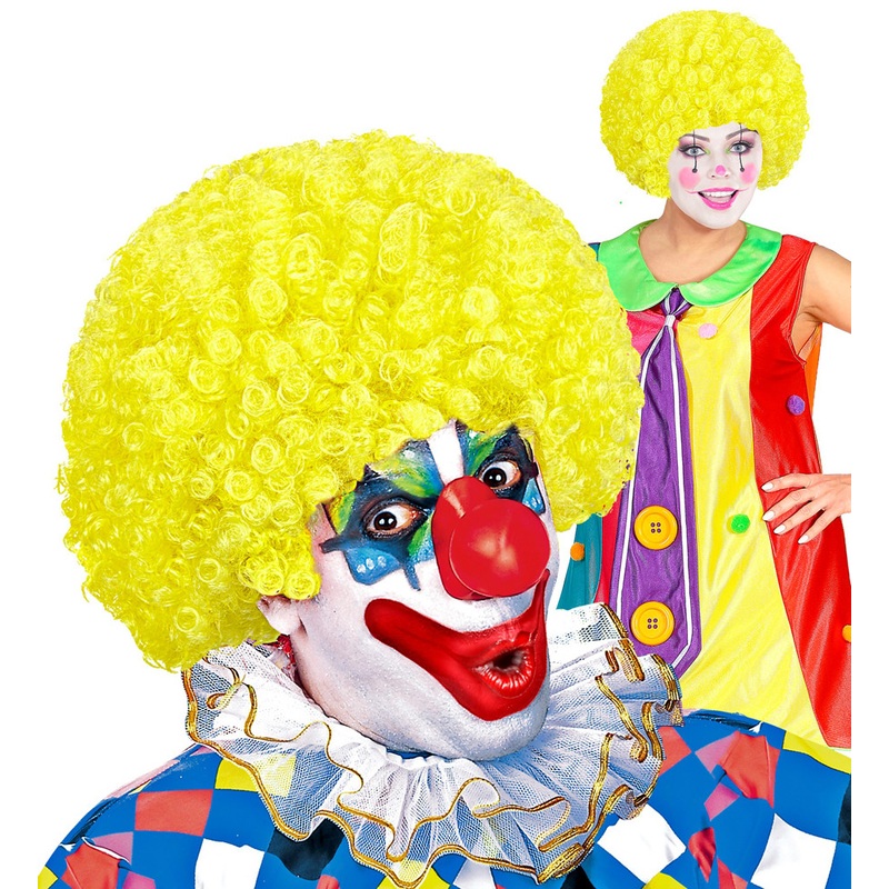 Yellow clown wig for adults