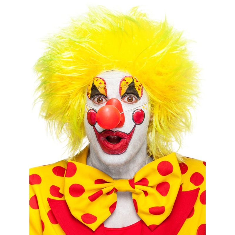 Yellow curly head clown wig