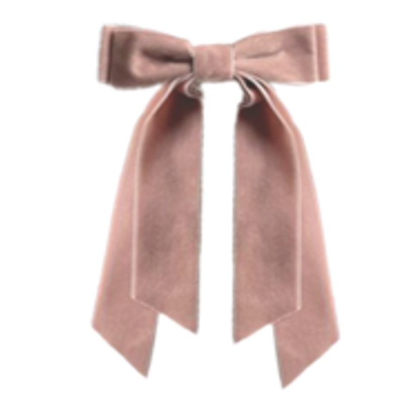 6 bows with clip - old pink