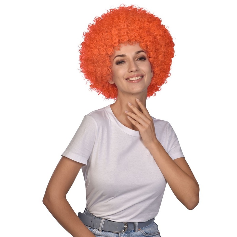 Afro wig Carnival orange