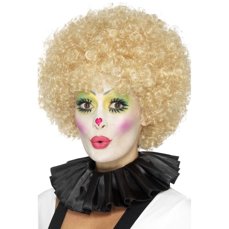Black clown ruff for adults