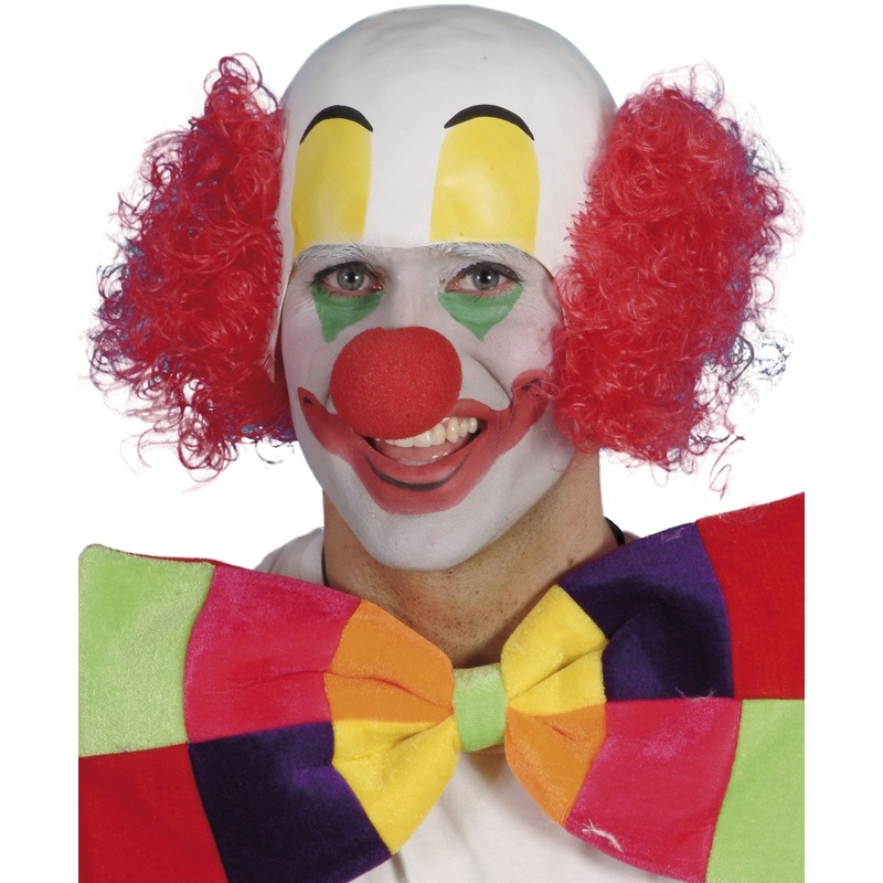 Clown with bald wig