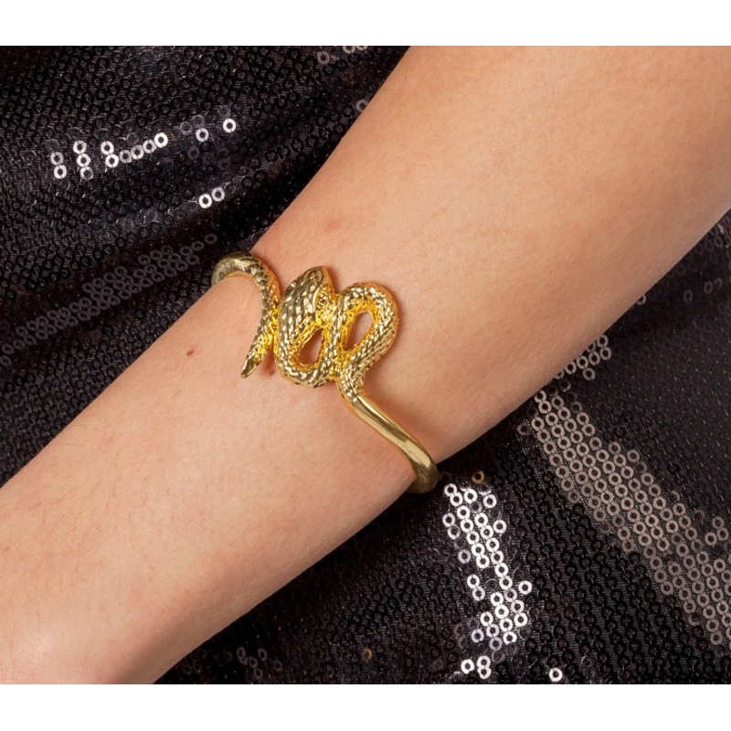 Filigree snake bangle gold