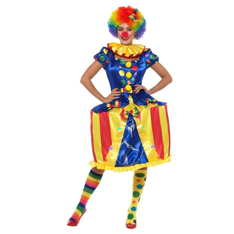 LED circus ring clown ladies costume S
