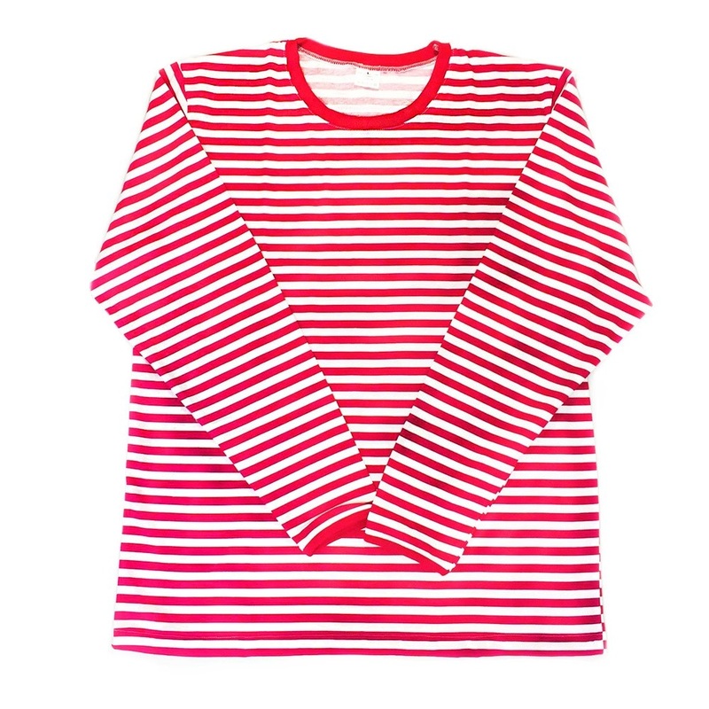 Red and white Walty long sleeve striped shirt S