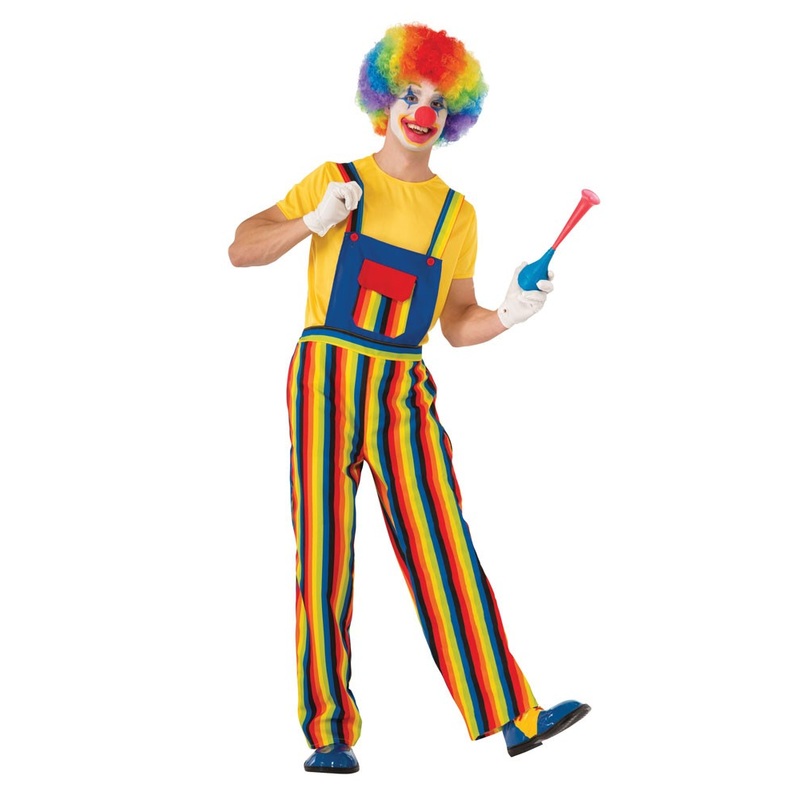 Stripes clown Larry men's costume