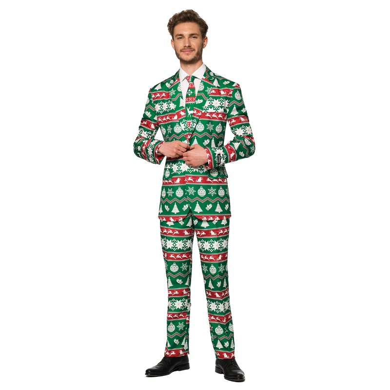 Suitmeister party suit Christmas Green Nordic S