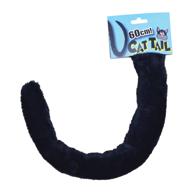 Black animal tail 60 cm