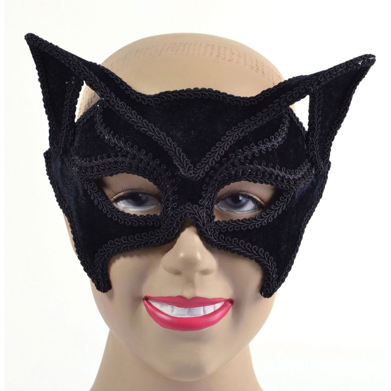 Black black cat mask