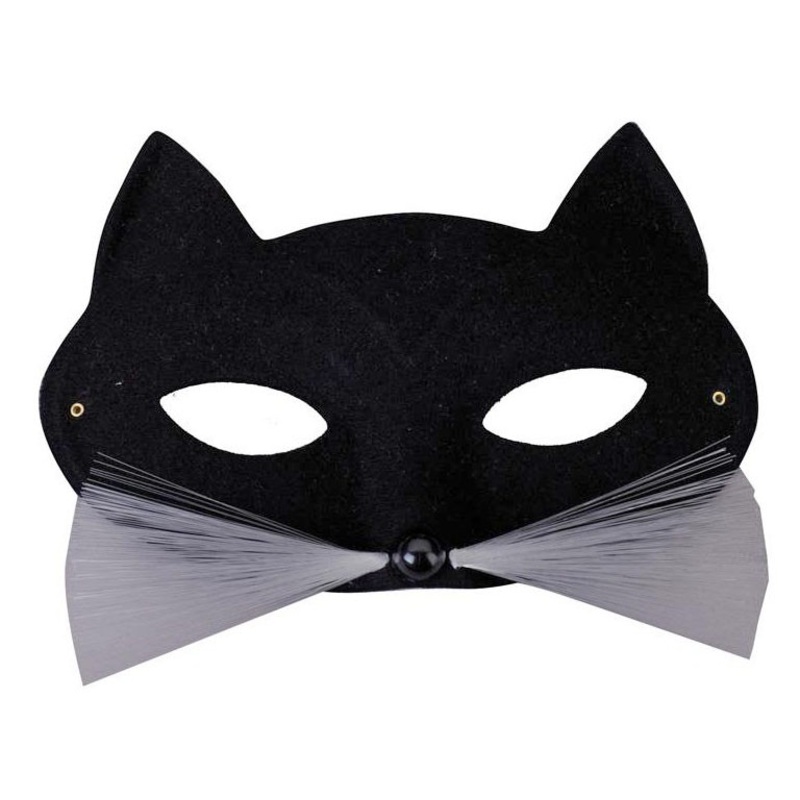 Black domino cat mask