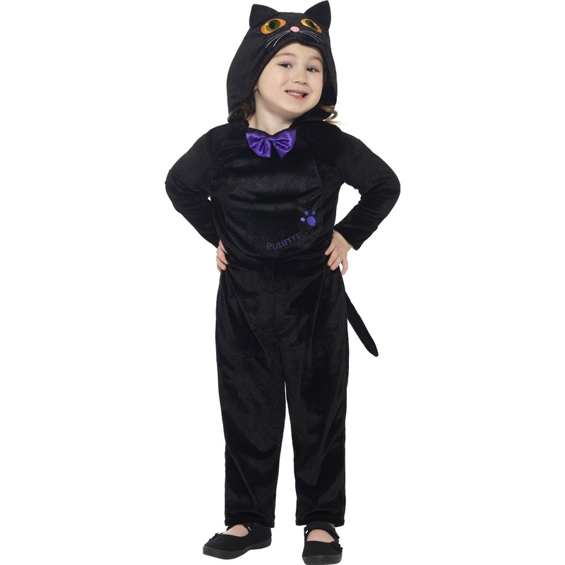 Cats kids costume black