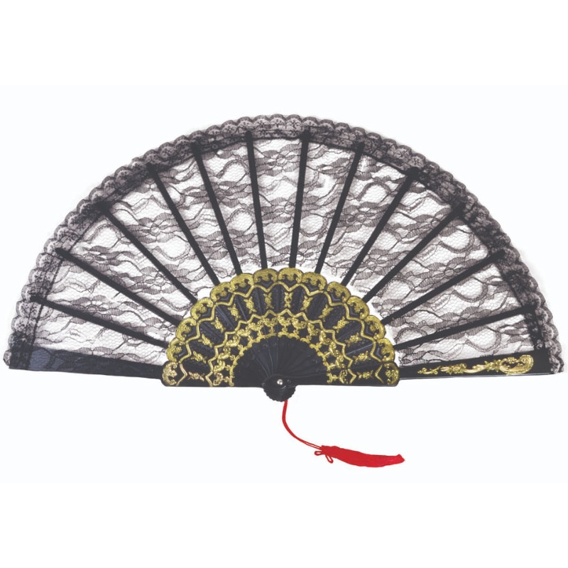 Noble lace fan black