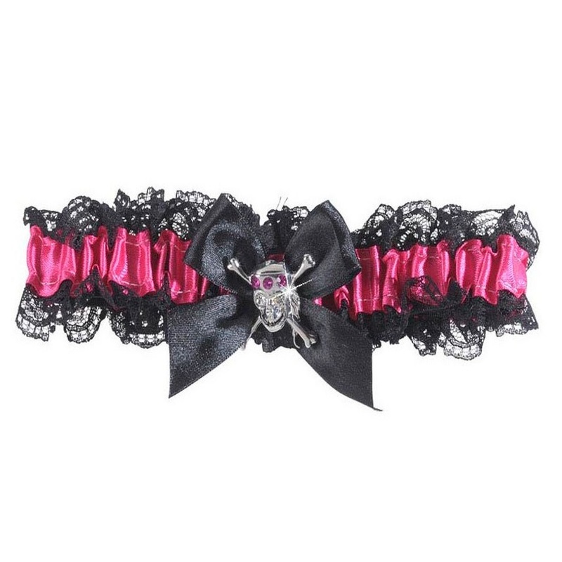 Pink garter pirate bride