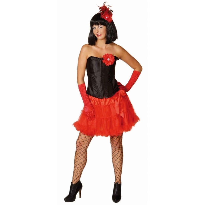 Red burlesque petticoat skirt S-M
