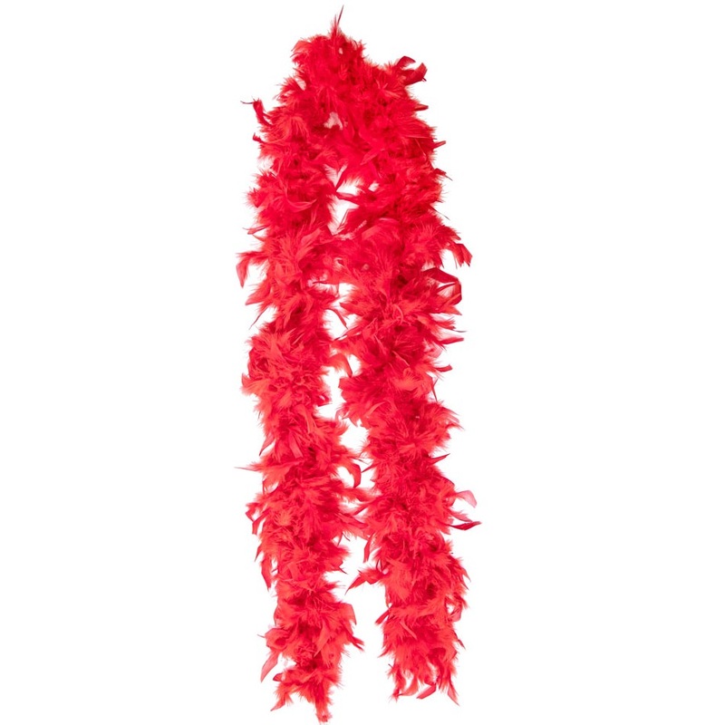 Red Hollywood feather boa 1.8m