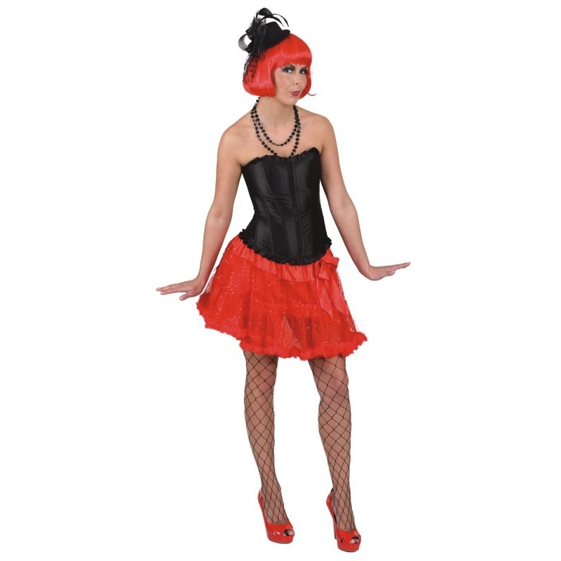 Sequin skirt tulle red S-M