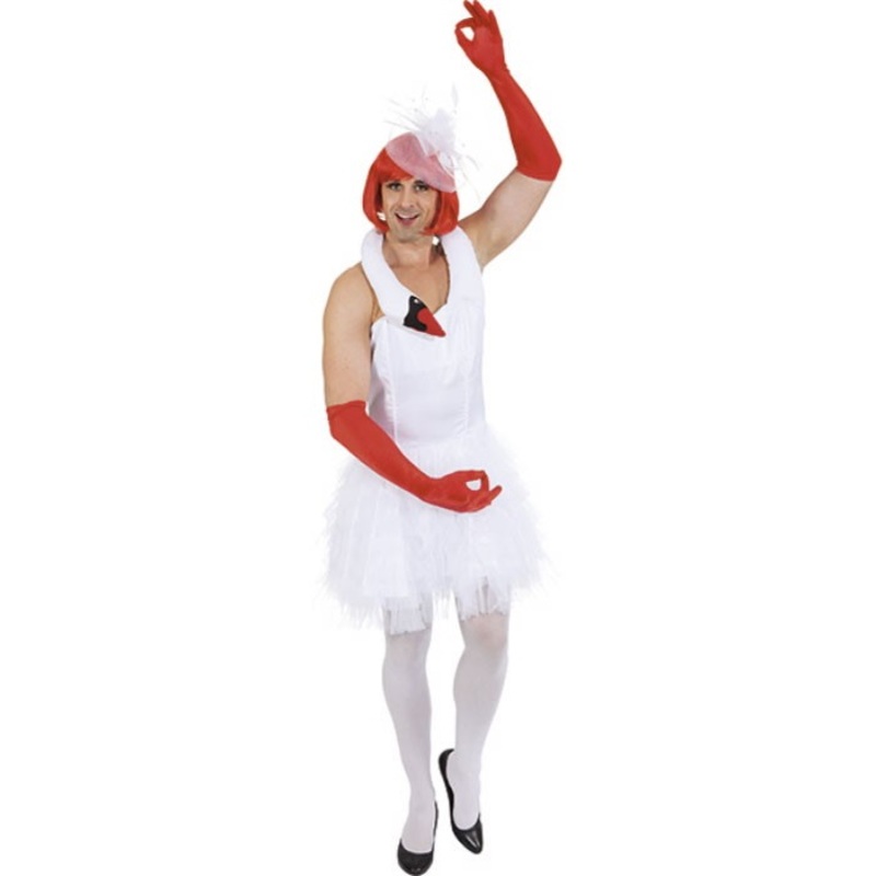 Swanerus swan dress in white 50-52