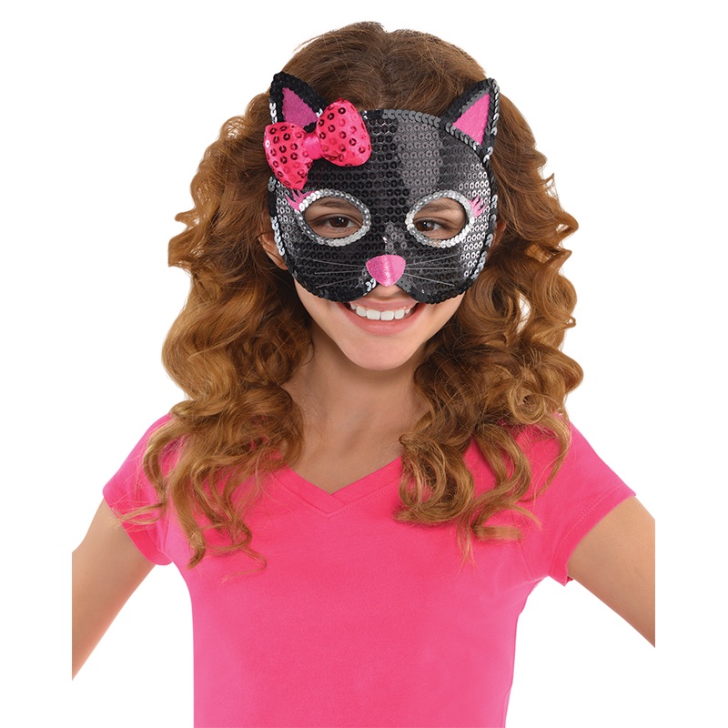 Sweet Black Cat mask for girls