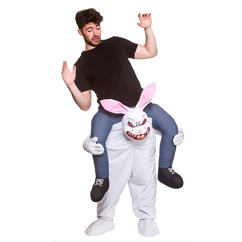 Zombie bunny piggyback costume